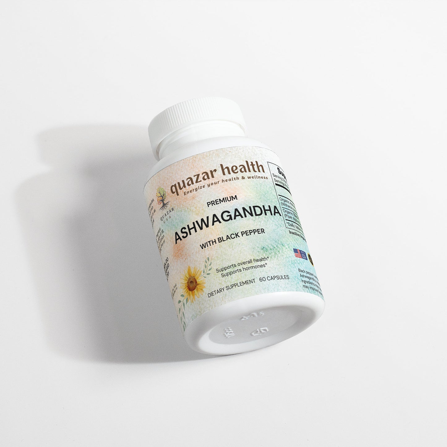 Organic Ashwagandha with Black Pepper Extract - Capsules