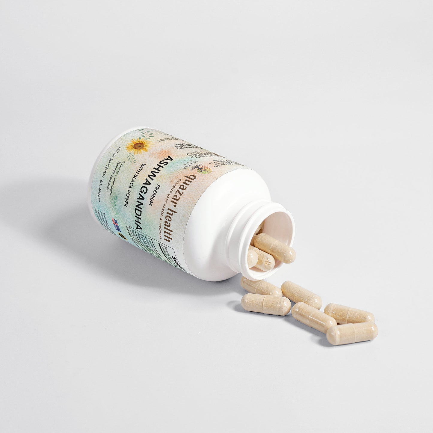 Organic Ashwagandha with Black Pepper Extract - Capsules